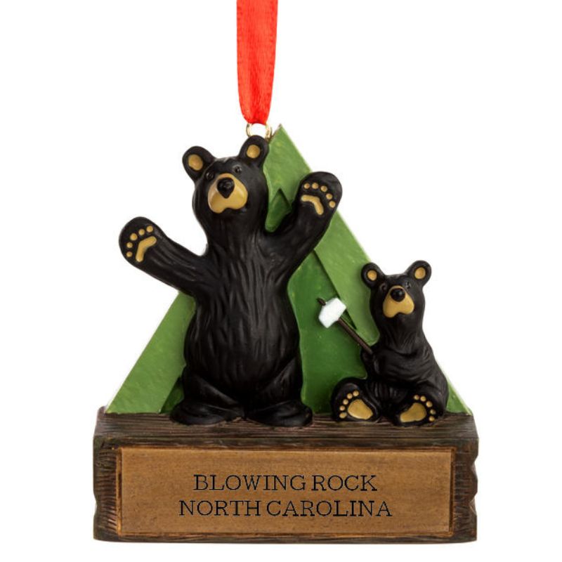 Blowing Rock Bear Tent Ornament